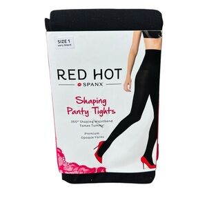 🌻NEW w/tag Spanx Red Hot Shaping Panty Tights 360° Waistband Control Size 1